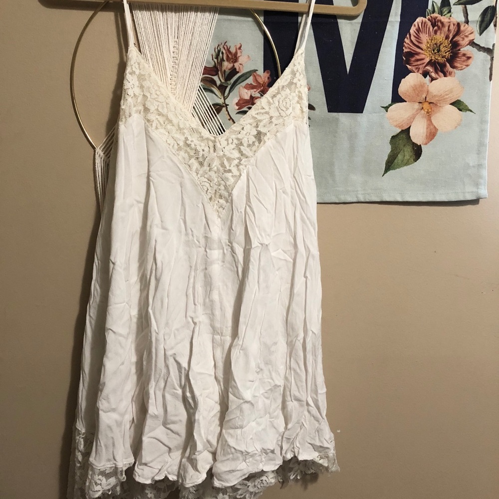 LF Laguna Cream & Lace tunic